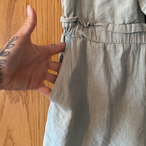 Light green romper with pockets - Picture 5 of 5